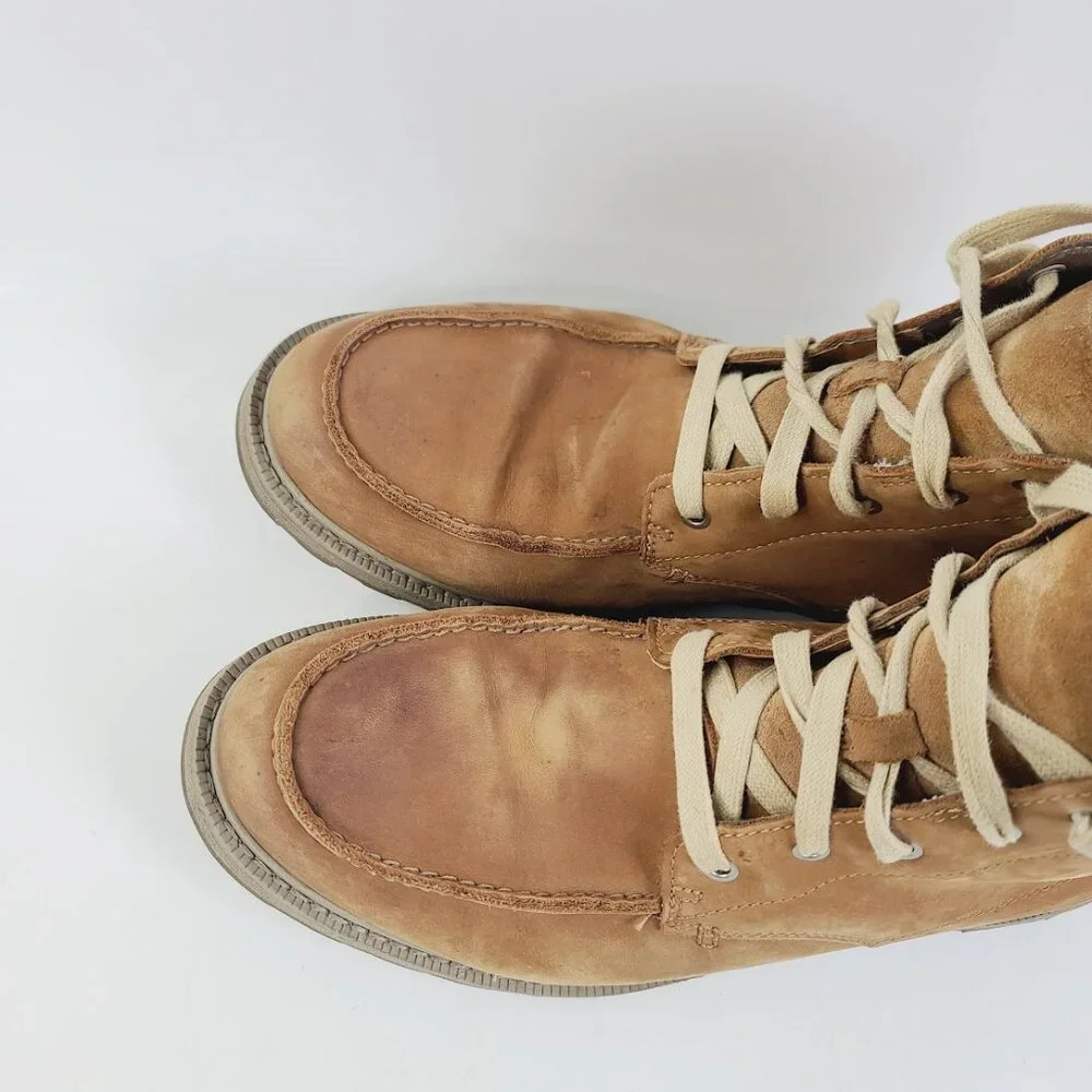 Sorel Men's Tan Madson Mac Toe Leather Lace Up Classic Ankle Chukka Boot Sz 10.5